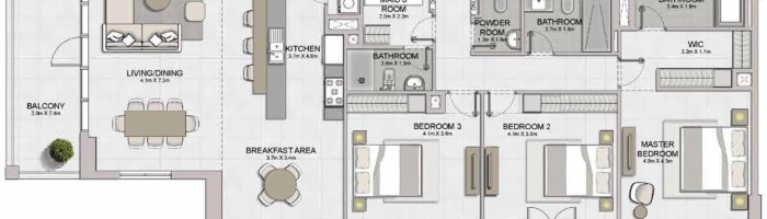 Port-De-La-Mer-Le-Ciel-Floor-Plans-3BR